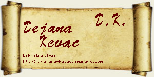 Dejana Kevac vizit kartica